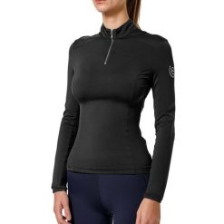 Damska koszulka do jazdy konnej Equestrian Stockholm Air Breeze. Czarne t-shirty damskie EQUESTRIAN STOCKHOLM, s, bez wzorów, bez kołnierzyka. Za 371.50 zł.