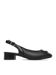 Rieker Czółenka CEO-43456-00 Czarny. Czarne czółenka damskie Rieker, bez wzorów, ze skóry, bez obcasa. Za 339.99 zł.