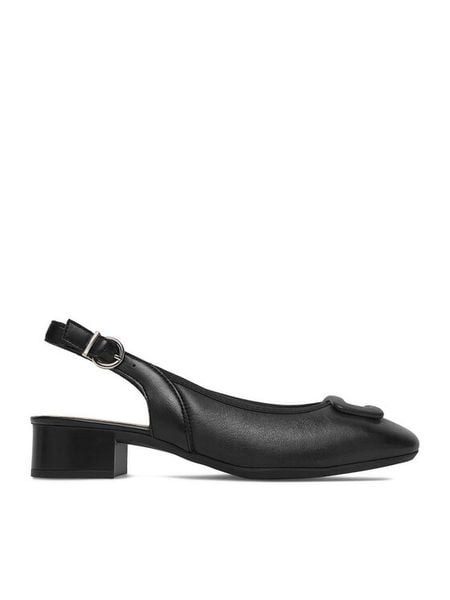 Rieker Czółenka CEO-43456-00 Czarny. Czarne czółenka damskie Rieker, bez wzorów, ze skóry, bez obcasa. Za 339.99 zł.