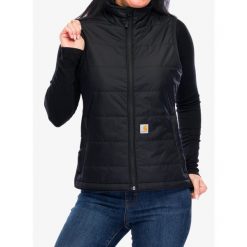 Kamizelka ocieplana damska Carhartt Relaxed Fit Lightweight Insulated Vest. Czarne kamizelki damskie Carhartt, xs. Za 335.99 zł.
