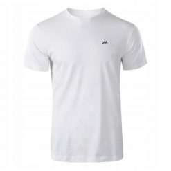 T-shirt Męski Mando. Białe t-shirty męskie MARTES ESSENTIALS, l, bez wzorów, z bawełny, bez kołnierzyka. Za 43.99 zł.
