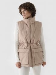 4F Kamizelka funkcyjna w kolorze beżowym rozmiar: XS. Brązowe kamizelki damskie 4f, xs. Za 121.80 zł.