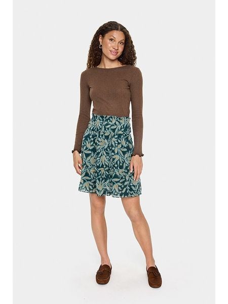 SAINT TROPEZ Koszulka w kolorze brązowym rozmiar: M. Brązowe bluzki damskie Saint Tropez, m, bez wzorów, bez kołnierzyka, bez ramiączek. Za 122.09 zł.