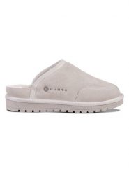 LUHTA Skórzane kapcie "Hupsu" w kolorze kremowym rozmiar: 36. Brązowe kapcie damskie Luhta, ze skóry. Za 178.37 zł.