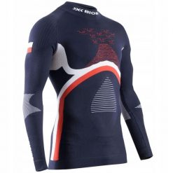 Koszulka z półgolfem unisex X-Bionic ENERGY ACCUMULATOR 4.0 PATRIOT POLAND. Niebieskie bielizna termoaktywna męska X BIONIC, xl, bez ramiączek, rowerowe. Za 849.99 zł.