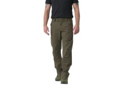 Spodnie outdoor męskie Helikon-Tex Woodsman. Zielone spodnie materiałowe męskie HELIKON-TEX, bez wzorów, z bawełny. Za 296.99 zł.