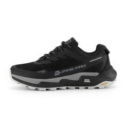 Lekkie buty terenowe unisex Alpine Pro Quede 3. Czarne buty trekkingowe męskie Alpine Pro, z gumy, bez zapięcia, trekkingowe. Za 449.00 zł.