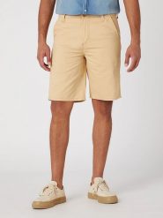 Wrangler Szorty w kolorze beżowym rozmiar: W31. Brązowe szorty męskie Wrangler, z bawełny, bez kołnierzyka. Za 116.45 zł.