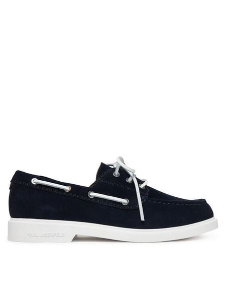 KARL LAGERFELD Półbuty Kori KL21422 Granatowy. Niebieskie półbuty męskie Karl Lagerfeld, ze skóry, bez zapięcia. Za 969.99 zł.