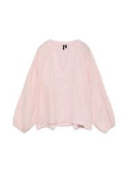 Vero Moda Bluzka w kolorze jasnoróżowym rozmiar: S. Różowe bluzki damskie Vero Moda, s, bez wzorów, z bawełny, bez kołnierzyka, bez ramiączek. Za 79.77 zł.