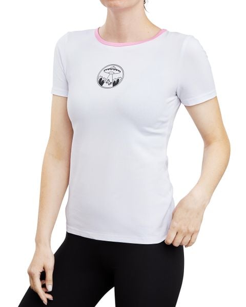Koszulka jeździecka GALOP WEAR Kosmiczne Porwanie. Białe t-shirty damskie GALOP WEAR, l, bez wzorów, z bawełny, bez kołnierzyka. Za 129.00 zł.