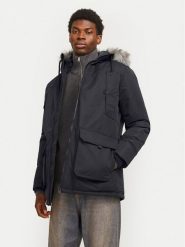 Jack & Jones Parka Construct 12258406 Czarny Regular Fit. Czarne parki męskie Jack & Jones, m, bez wzorów, z syntetyku. Za 269.99 zł.