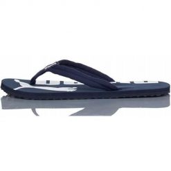 Klapki damskie Puma Epic Flip V2. Niebieskie klapki damskie Puma, bez wzorów, z materiału, bez obcasa. Za 95.90 zł.