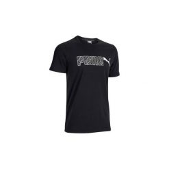 Koszulka krótki rękaw Gym & Pilates Logo męska. Czarne t-shirty sportowe męskie Puma, m, z bawełny, bez ramiączek, na jogę i pilates. Za 44.99 zł.