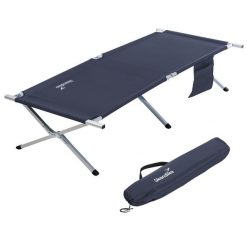 Składane łóżko turystyczne polowe Vuoma, 1-osobowe, 75 cm, z torbą. Niebieskie torebki klasyczne damskie SKANDIKA, bez wzorów, z materiału, duże, matowe, bez dodatków. Za 429.00 zł.
