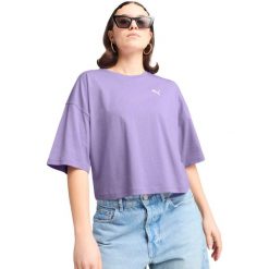 Koszulka Puma Wardrobe Ess Oversized Short Tee Bl, Kobiety. Fioletowe bluzki sportowe damskie Puma, m, bez wzorów, z bawełny, bez ramiączek. Za 92.99 zł.