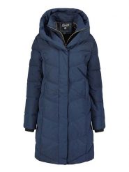 Geographical Norway Płaszcz pikowany "Djamila" w kolorze granatowym rozmiar: XL. Niebieskie płaszcze damskie Geographical Norway, xl, bez wzorów. Za 325.03 zł.