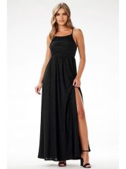 Awama Sukienka w kolorze czarnym rozmiar: XL. Czarne sukienki damskie Awama, na co dzień, xl, bez wzorów, bez kołnierzyka, bez ramiączek, maxi, proste. Za 184.45 zł.