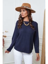 So Cachemire Sweter "Ianaz" w kolorze granatowym rozmiar: XL. Niebieskie swetry klasyczne damskie So Cachemire, xl, ze splotem, bez kołnierzyka. Za 143.56 zł.