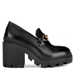 Półbuty Badura. Czarne półbuty damskie Badura, bez wzorów, bez obcasa, na obcasie. Za 265.99 zł.