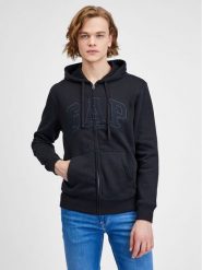 Gap Bluza 499917-06 Czarny Regular Fit. Czarne bluzy bez kaptura męskie GAP, m, z bawełny. Za 139.99 zł.