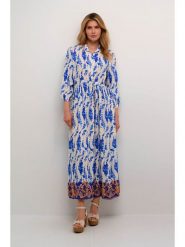 Cream Sukienka w kolorze biało-niebieskim rozmiar: L/XL. Białe sukienki damskie Cream, l, bez wzorów, z wiskozy, bez kołnierzyka, bez ramiączek, maxi. Za 152.99 zł.