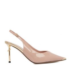 Szpilki Eva Minge. Brązowe szpilki Eva Minge, bez wzorów, bez obcasa. Za 449.99 zł.