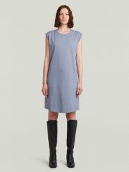 G-Star Sukienka w kolorze błękitnym rozmiar: M. Niebieskie sukienki damskie G-Star, na co dzień, m, bez wzorów, z bawełny, retro, bez kołnierzyka, bez ramiączek, midi, proste. Za 178.37 zł.