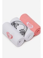 Roxy Skarpety AS_ROXY_05W_SS25 (3-PACK) Różowy. Czerwone skarpetki damskie Roxy, bez wzorów, z bawełny. Za 39.99 zł.