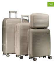 Geographical Norway 4-częściowy zestaw "Solvable" w kolorze beżowym rozmiar: onesize. Brązowe walizki Geographical Norway, bez wzorów, z materiału. Za 448.99 zł.