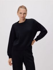 Bluza z modalem - czarny. Czarne bluzy bez kaptura damskie Reserved, l, z dzianiny. Za 109.99 zł.