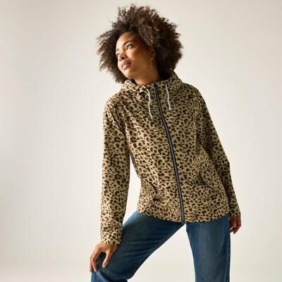 Damska wodoodporna kurtka z kapturem Bayletta. Brązowe kurtki damskie Regatta, bez wzorów, z poliesteru, z kapturem. Za 229.99 zł.