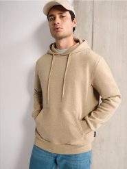 Bluza basic - beżowy. Brązowe bluzy z kapturem męskie Sinsay, l. W wyprzedaży za 27.99 zł.