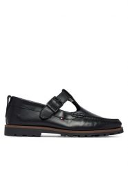 Tommy Hilfiger Półbuty Hilfiger Light Lth Buckle Loafer FM0FM05846 Czarny. Czarne półbuty męskie Tommy Hilfiger, ze skóry, bez zapięcia. Za 569.99 zł.