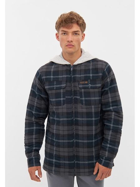 Bench Kurtka koszulowa "Sinclair" w kolorze szaro-granatowym rozmiar: 52. Niebieskie kurtki męskie Bench, bez wzorów, bez kaptura. Za 172.45 zł.