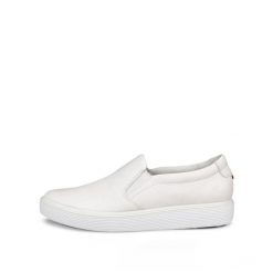 Buty sportowe damskie Ecco Soft 60 Slip On. Białe buty sportowe na co dzień damskie ECCO, bez wzorów. Za 552.00 zł.