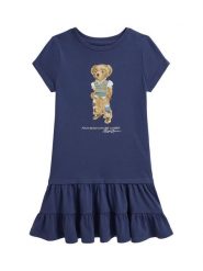 Polo Ralph Lauren Sukienka codzienna 312B20040001 Granatowy Regular Fit. Niebieskie sukienki dziewczęce Polo Ralph Lauren, bez wzorów, z bawełny, bez ramiączek. Za 439.99 zł.