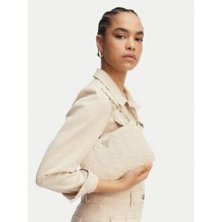 Torebka Guess. Brązowe torebki klasyczne damskie Guess, z aplikacjami, bez dodatków. Za 544.99 zł.
