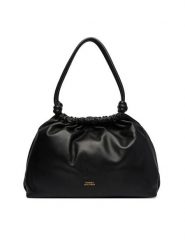 Tommy Hilfiger Torebka Th Soft Leather Hobo AW0AW18376 Czarny. Czarne torebki klasyczne damskie Tommy Hilfiger, bez wzorów, ze skóry, bez dodatków. Za 1,099.00 zł.