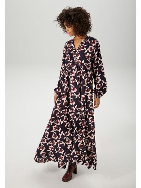 Aniston Sukienka w kolorze jasnoróżowo-ciemnofioletowym rozmiar: 46. Różowe sukienki damskie Aniston, bez wzorów, z wiskozy, bez kołnierzyka, bez ramiączek, maxi. Za 65.54 zł.