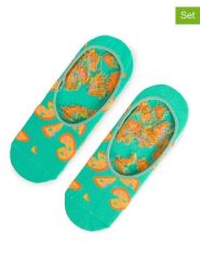 Happy Socks Skarpety (2 pary) w kolorze turkusowo-żółto-pomarańczowym rozmiar: 41-46. Zielone skarpetki męskie Happy Socks, bez wzorów, ze splotem. Za 52.99 zł.