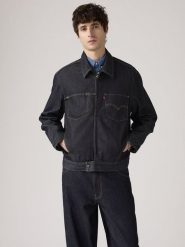 Levi's Kurtka dżinsowa "Twist Trucker" w kolorze granatowym rozmiar: M. Niebieskie kurtki męskie Levi's, m, bez wzorów, z bawełny, bez kaptura. Za 253.54 zł.
