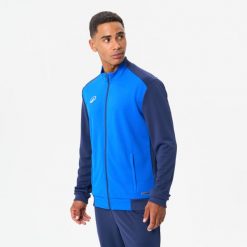 Bluza piłkarska Kipsta Essential Club. Niebieskie bluzy bez kaptura męskie KIPSTA, xl, z elastanu. Za 79.99 zł.