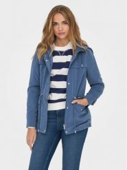 ONLY Parka New Starline 15218612 Niebieski Regular Fit. Niebieskie parki damskie Only, xs, bez wzorów, z syntetyku. Za 109.99 zł.