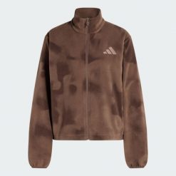 Bluza polarowa z suwakiem na całej długości Terrex Multi Climawarm. Brązowe bluzy bez kaptura damskie Adidas, l, z materiału. Za 349.00 zł.