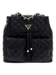 Guess Plecak w kolorze czarnym - 30 x 26 x 9 cm rozmiar: onesize. Czarne plecaki damskie Guess, z aplikacjami, z materiału. Za 326.67 zł.