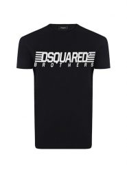 Dsquared² T-shirt w kolorze czarnym rozmiar: XXL. Czarne t-shirty męskie Dsquared2, xxl, bez wzorów, z bawełny, bez kołnierzyka. Za 152.26 zł.