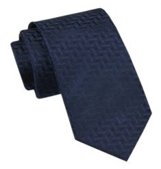 Elegancki Krawat Męski - Alties - Granat, Drobny Geometryczny Wzór. Niebieskie krawaty i muchy męskie Alties, bez wzorów, z tkaniny, eleganckie. Za 49.00 zł.