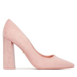 Czółenka DeeZee. Czerwone czółenka damskie DeeZee, bez wzorów, bez obcasa. Za 139.99 zł.