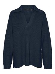Vero Moda Sweter "Luna" w kolorze granatowym rozmiar: M. Niebieskie swetry klasyczne damskie Vero Moda, m, ze splotem, bez kołnierzyka. Za 96.14 zł.